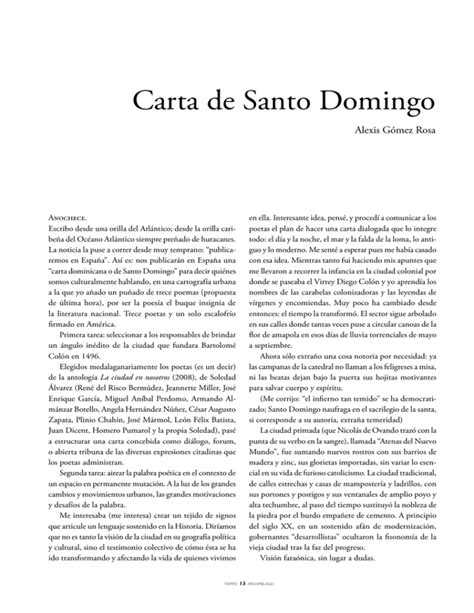 Carta de Santo Domingo Difusión Cultural UAM