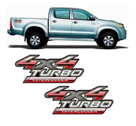 Par Adesivo Emblema X Turbo Intercooler Hilux Toyota Mercado Livre