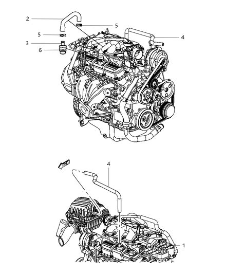 Crankcase Ventilation 2008 Chrysler Pacifica