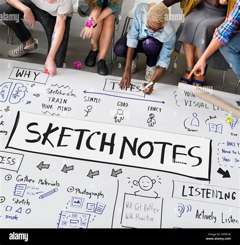 Sketch Notes Creative Drawing Design Graphic Concept Stock Photo Alamy