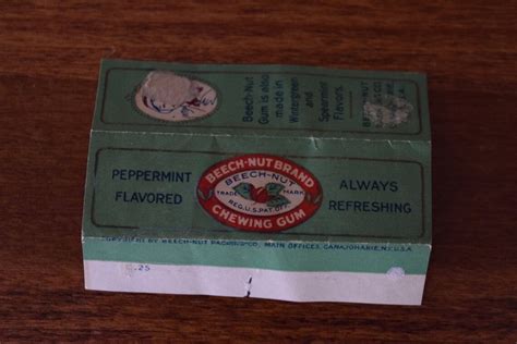 Beech Nut Gum Wrapper Beech Nut Brand Chewing Gum Etsy Uk