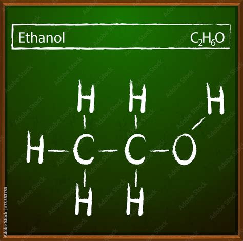 Ethanol molecular formula Stock Vector | Adobe Stock