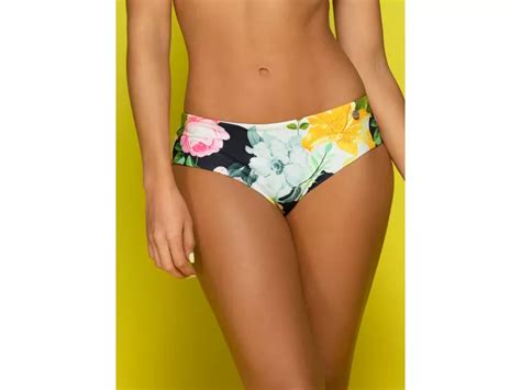 Shimmering Floral Panty Bikini Bottom