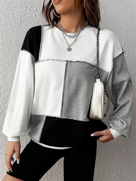 Multicolor Casual Collar Long Sleeve Knitted Fabric Colorblock