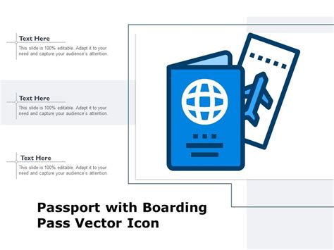 Passport With Boarding Pass Vector Icon Ppt Powerpoint Presentation Slides Template Pdf