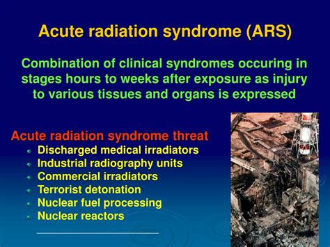 Ppt Acute Radiation Syndrome Powerpoint Presentation Free Download