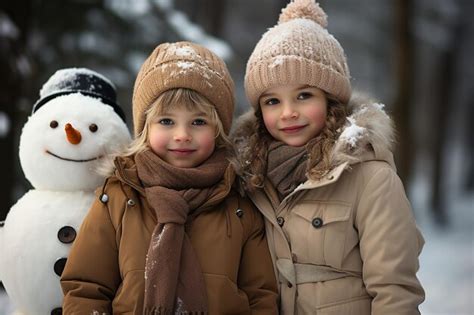 Criado Tecnologia De Ia Generativa Imagem Engra Ado Boneco De Neve