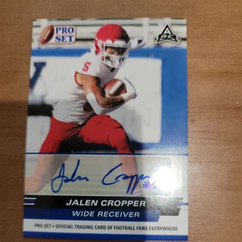 2022 Leaf Pro Set Draft Autographs PSA JC1 Jalen Cropper AU RC