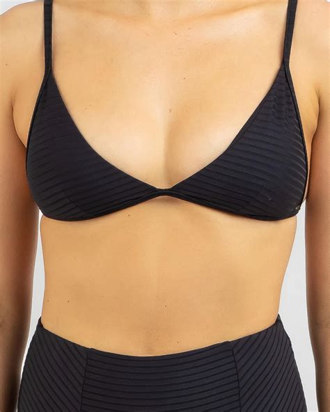 Shop Rip Curl Premium Surf Triangle Bikini Top In Black Fast Shipping Easy Returns City