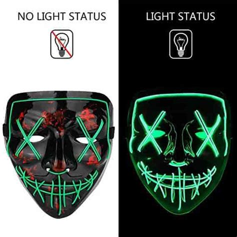 LED Purge Masks | Halloween Light Up Masks [2-day shipping]