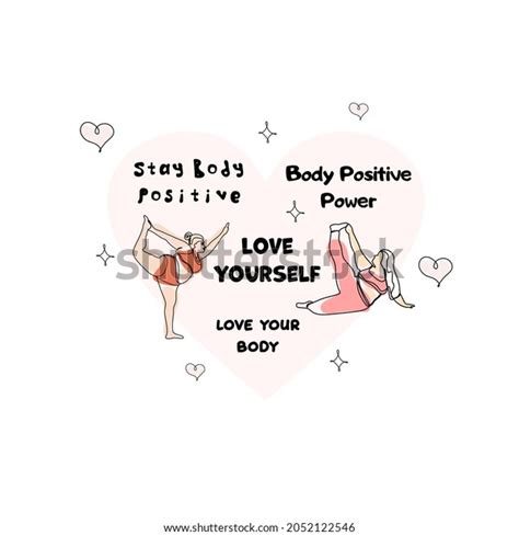 Body Positive Concept Love Your Body Stock Vector Royalty Free 2052122546 Shutterstock