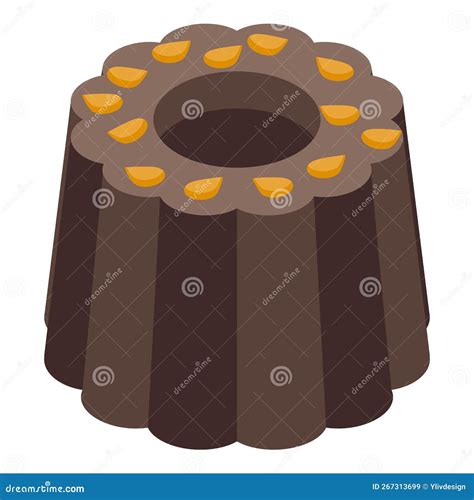 Chocolate Halva Icon Isometric Vector Sweet Halwa Stock Vector