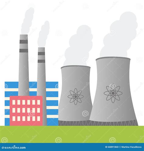 Дизайн атомной электростанции Иллюстрация штока - иллюстрации ...