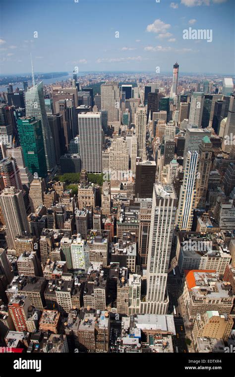 Cityscape From Empire State Building Midtown Skyscrapers Financial