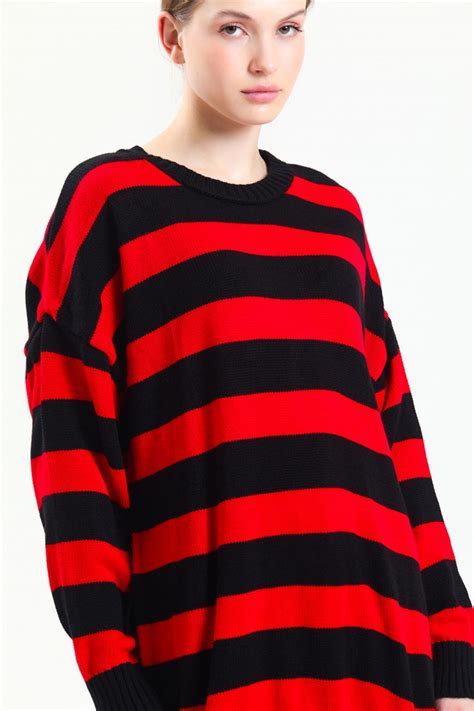 Kurt Cobain Sweater Red And Black Sweater Striped Sweater Cute Sweaters