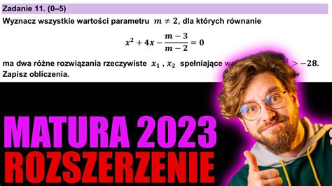 R Wnanie Kwadratowe Z Parametrem Matura Rozszerzona Zad Youtube