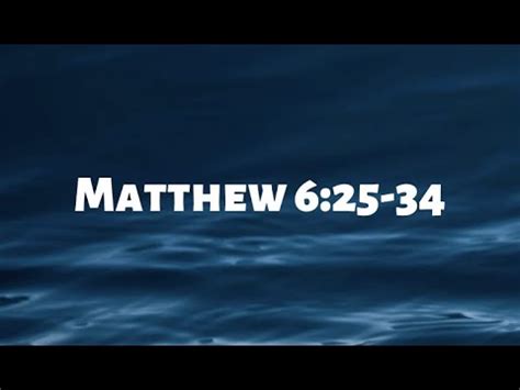 UNBURDENING Your Heart With Matthew 6 25 34 YouTube