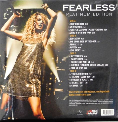 Taylor Swift Fearless Album Platinum Edition