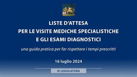 Liste Dattesa Per Le Visite Mediche Specialistiche E Gli Esami