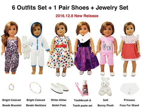 Amazon: Set of 6 American Girl Inspired Doll Outfits for just $35.85 ...