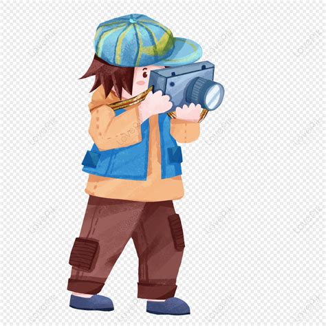 Take A Photo, Boy Holding, Cartoon Holding, Camera Cartoon PNG Transparent Image And Clipart ...