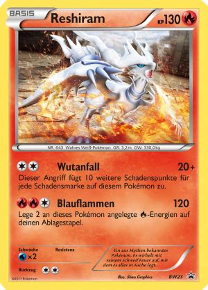 Reshiram Bw Wert Bild K Nstler Seltenheit Pokemonkarte De