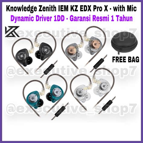 Jual Knowledge Zenith Iem Kz Edx Pro X With Mic Dynamic Driver Idd