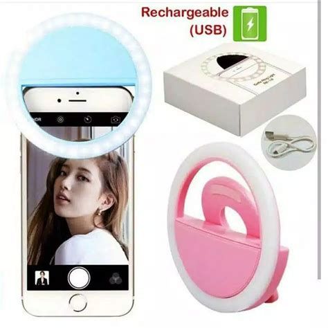 Jual Selfie Ring Light Led Rechargeable Usb Lampu Selfie Hp Shopee