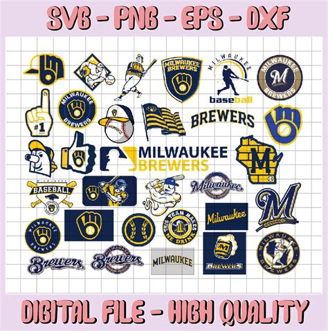 Milwaukee Brewers Svg Baseball Team Svg Bundle Svg Files M Inspire