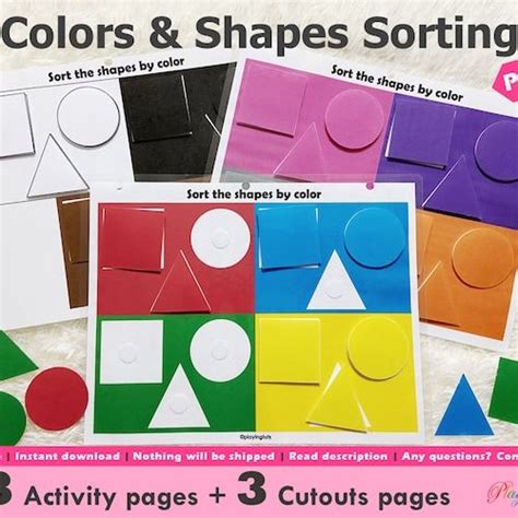 Shapes Pictures Sorting Activity Printable Sort by Shape - Etsy in 2022 ...