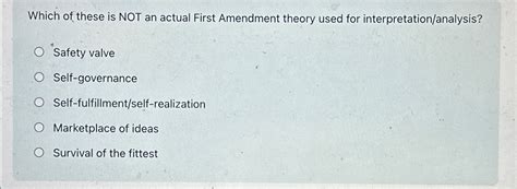 Solved Which of these is NOT an actual First Amendment | Chegg.com