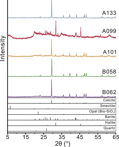 Typical X‐ray Diffraction Profiles And The Identified Major Phases