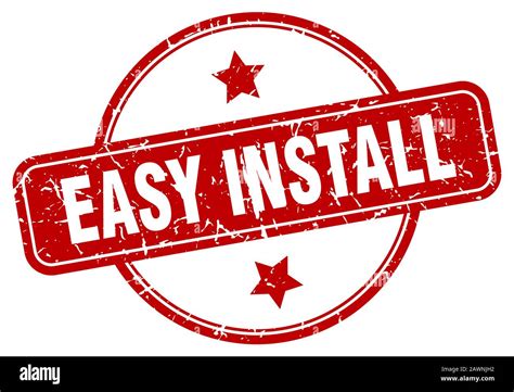 Easy Install Stamp Easy Install Round Vintage Grunge Sign Easy