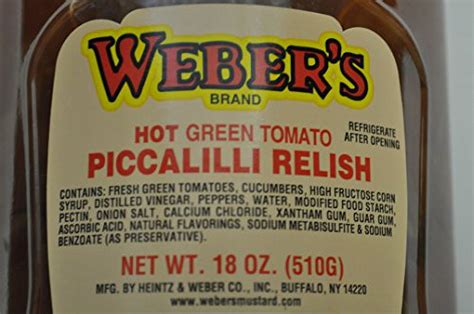 Weber S Hot Green Tomato Piccalilli Relish 12ct Walmart