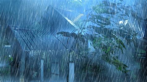 Sleep Instantly With Powerful Hurricane Terrible Rain Strong Wind