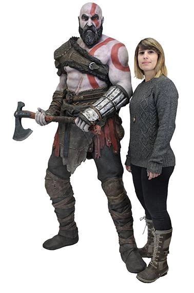 Estátua Kratos God of War 2018 Life Size Foam Réplica Escala 1 1