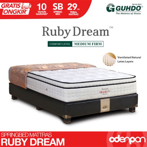 Promo Guhdo Kasur Spring Bed Mattress Latex Premium Plush Top Ruby