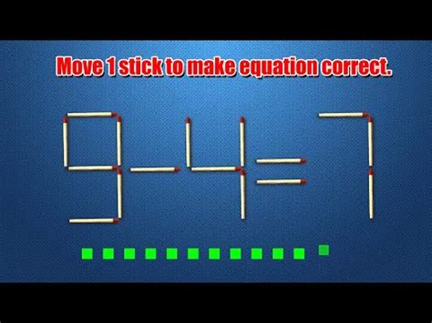 Maths Puzzle Move Stick To Make Equation Correc Fix The Equation