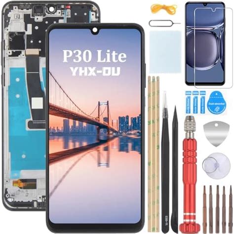 YHX OU 6 15 Schwarz Rehmen Display Für Huawei P30 Lite 48MP MAR L21A