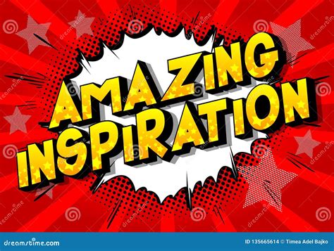 Amazing Inspiration Comic Book Style Words Stock Vector