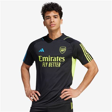 Adidas Arsenal 23 24 Training Shirt Black Mens Replica Pro Direct