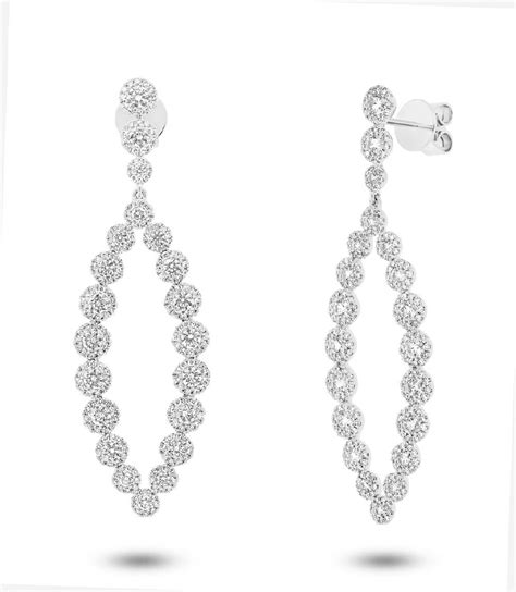 2.95ct 14k White Gold Diamond Earrings - SC55004230