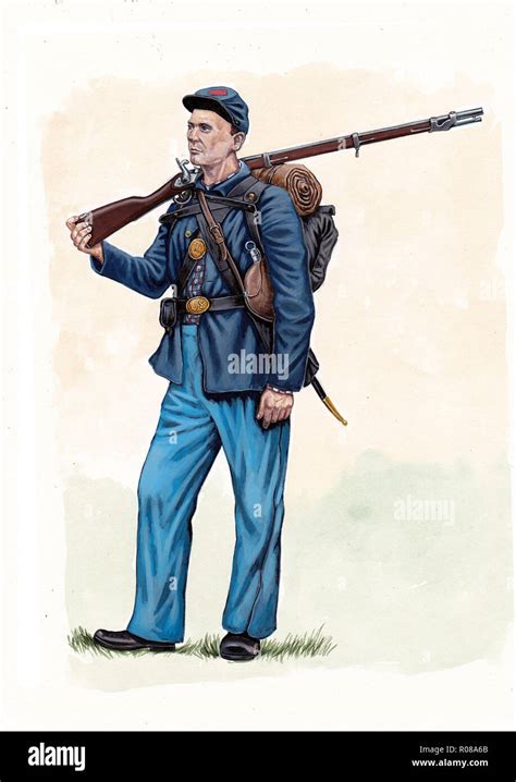 Us Civil War Illustration Us Infantry 105th Pennsylvania Infantry Us