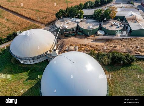 Biogas Plant Gas Storage With Dome Fermenter Tanks For The