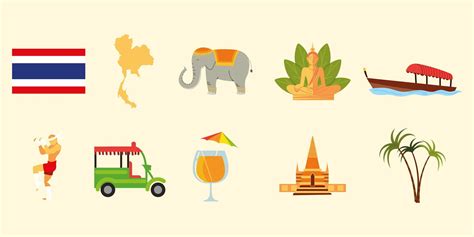 icons thailand culture 4099953 Vector Art at Vecteezy