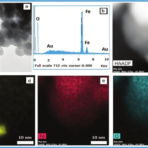 A TEM Images Of Nanocat Fe Au In Di Ff Erent Magni Fi Cations Of