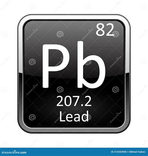 The Periodic Table Element Lead Vector Illustration Stock Vector