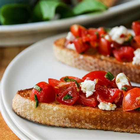 Tomato Basil And Feta Bruschetta Something New For Dinner