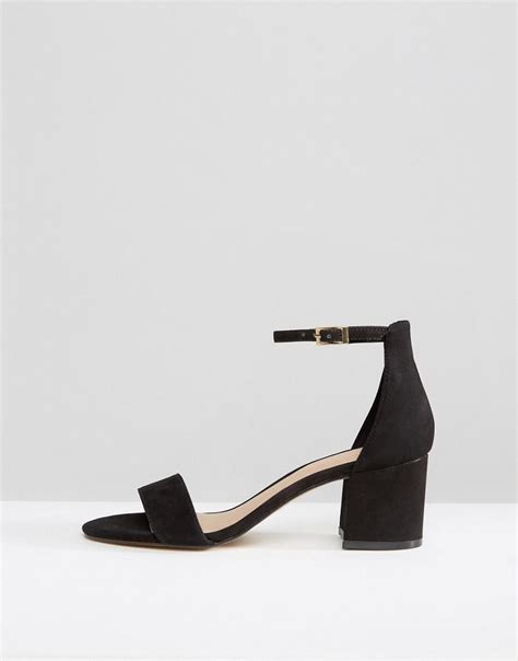 Aldo Villarosa Leather Block Heel Sandals In Black Lyst