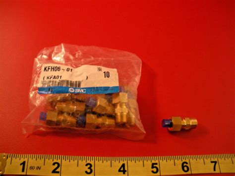 SMC KFH06 01 Lot Of 10 Insert Fitting Male Connector KFH0601 Nib New